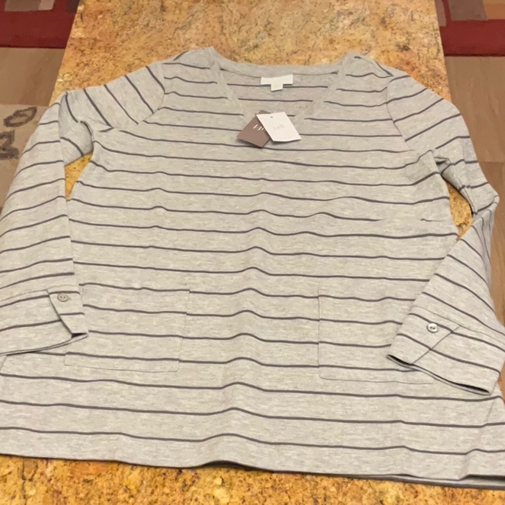 J. Jill ribbed tunic top NWT